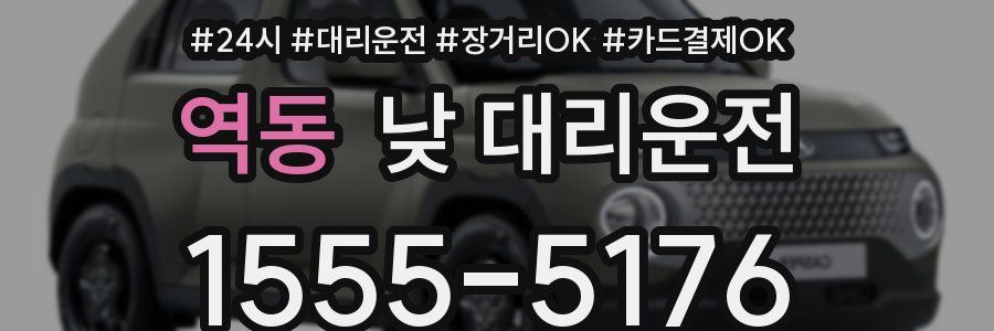 역동 낮 대리운전