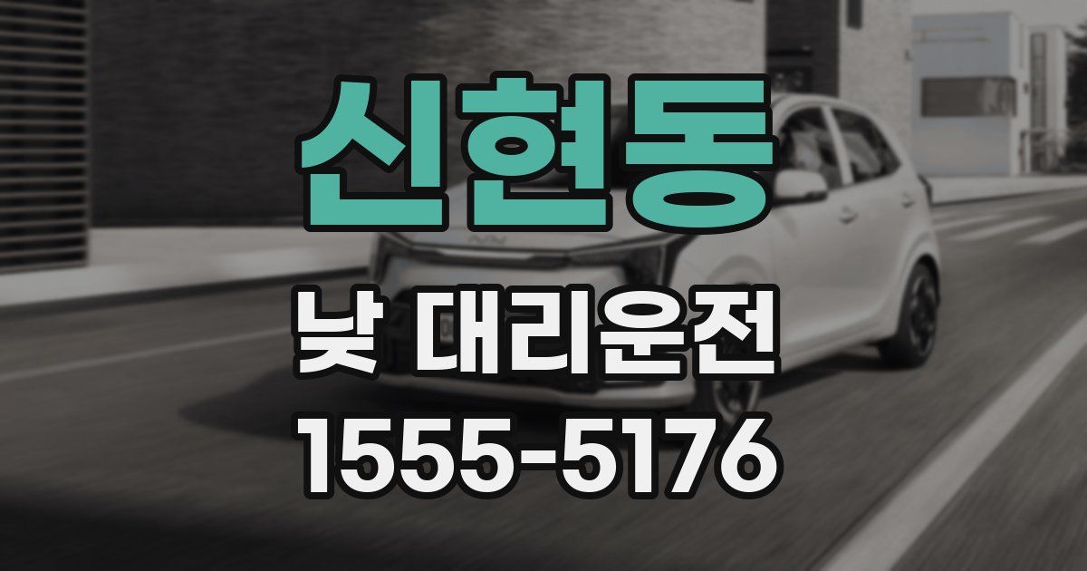 신현동 낮 대리운전