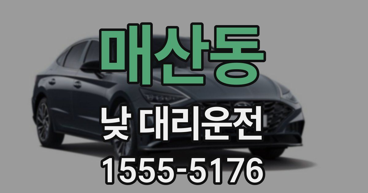 매산동 낮 대리운전