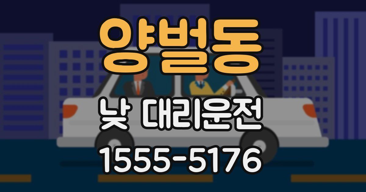 양벌동 낮 대리운전