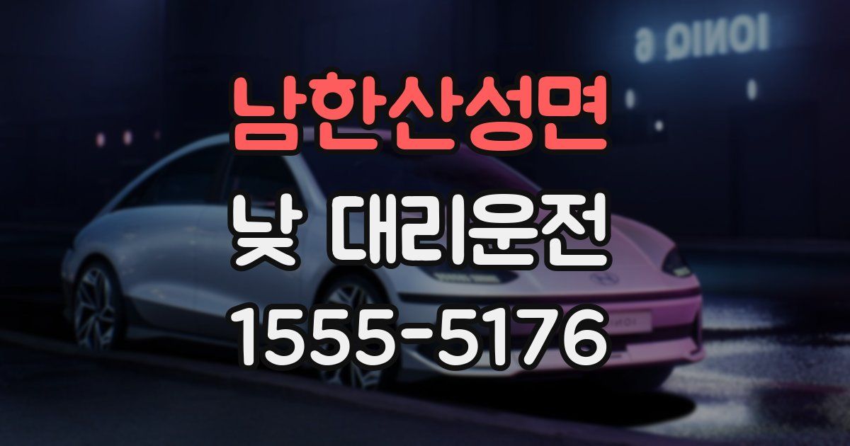 남한산성면 낮 대리운전