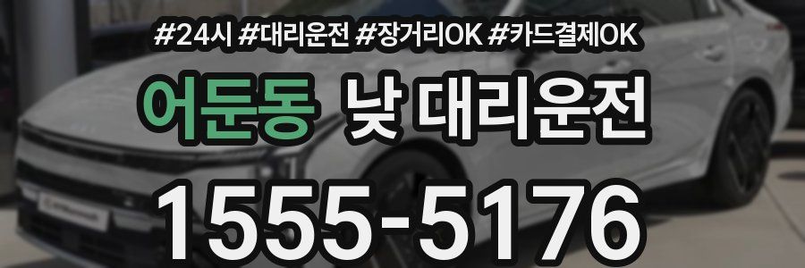 어둔동 낮 대리운전