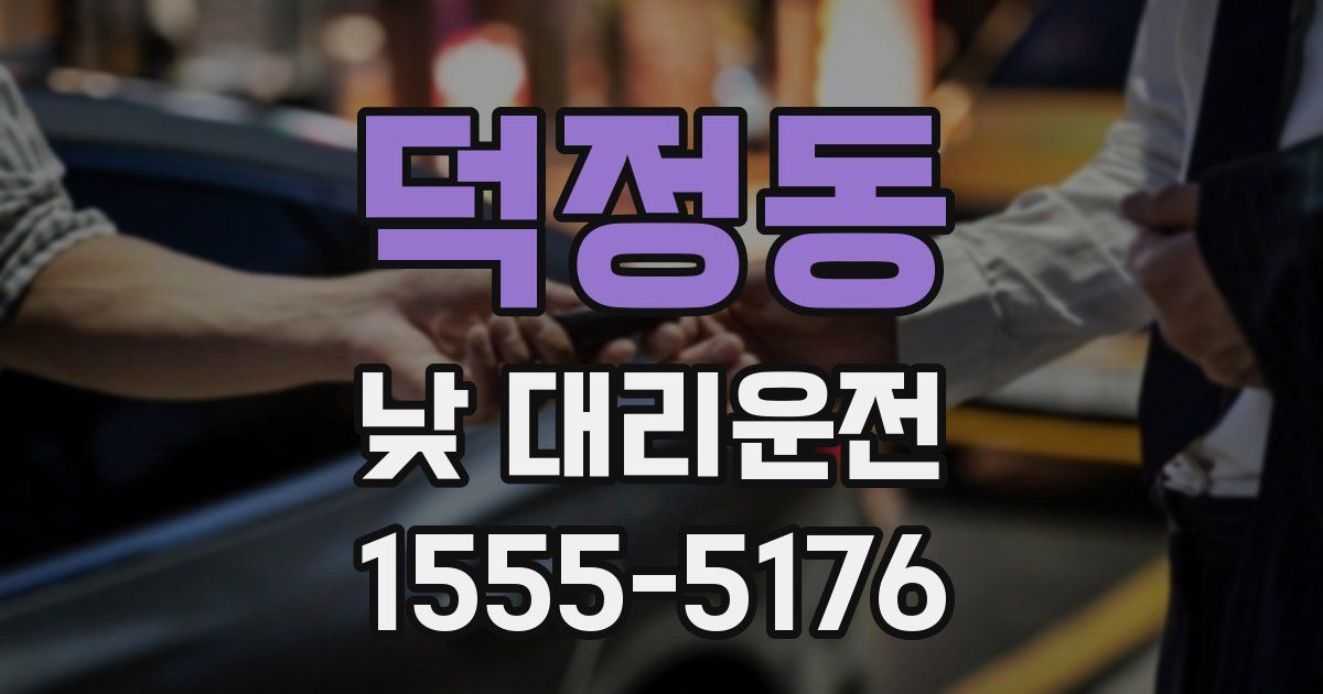 덕정동 낮 대리운전