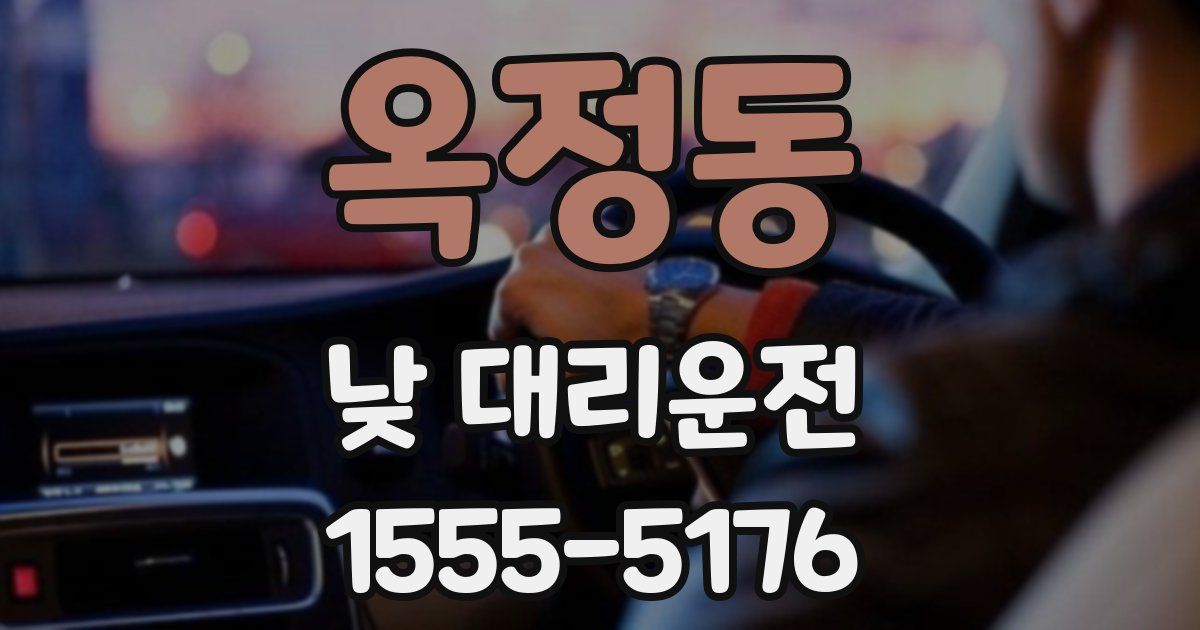 옥정동 낮 대리운전