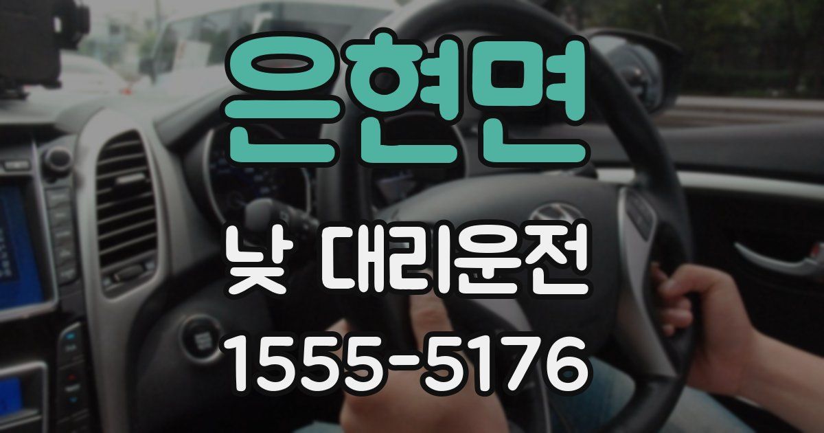 은현면 낮 대리운전