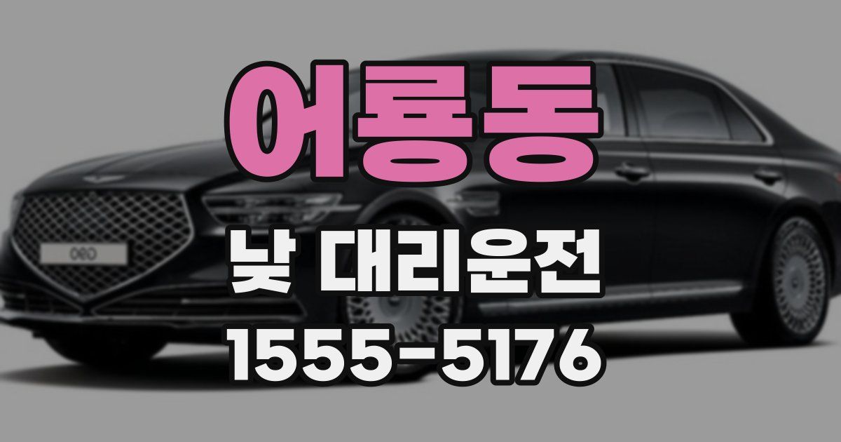 어룡동 낮 대리운전