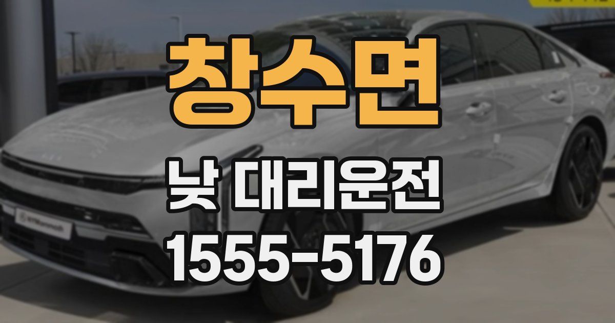 창수면 낮 대리운전