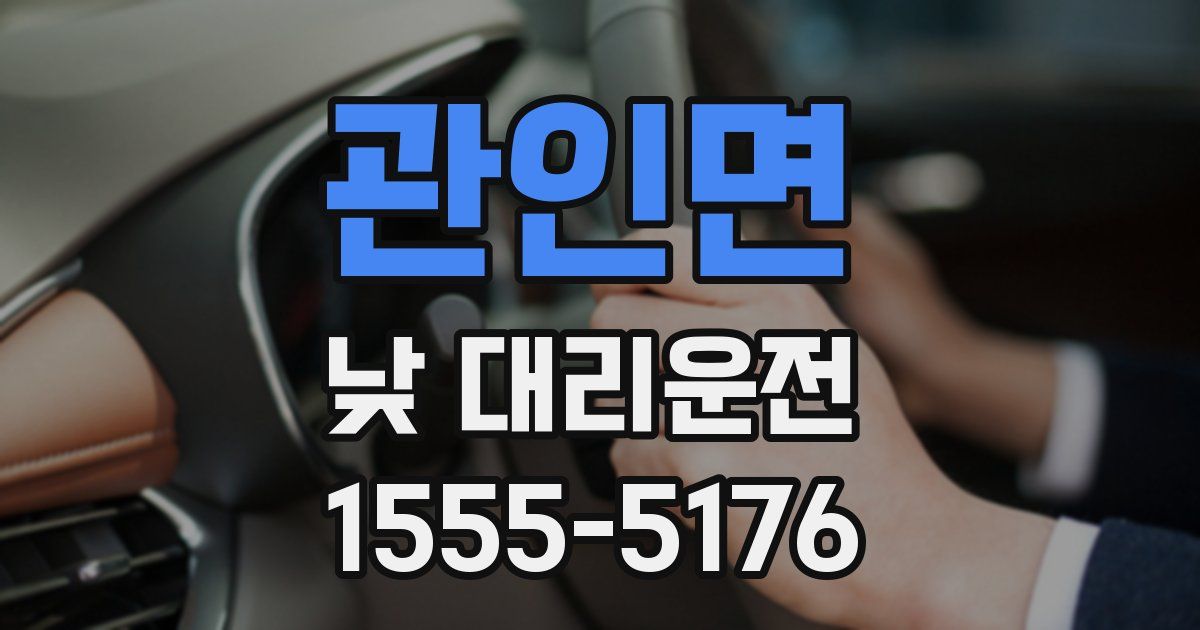 관인면 낮 대리운전