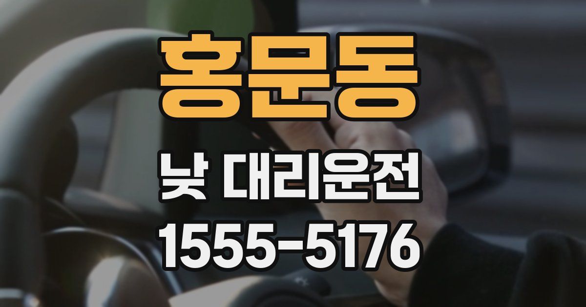 홍문동 낮 대리운전