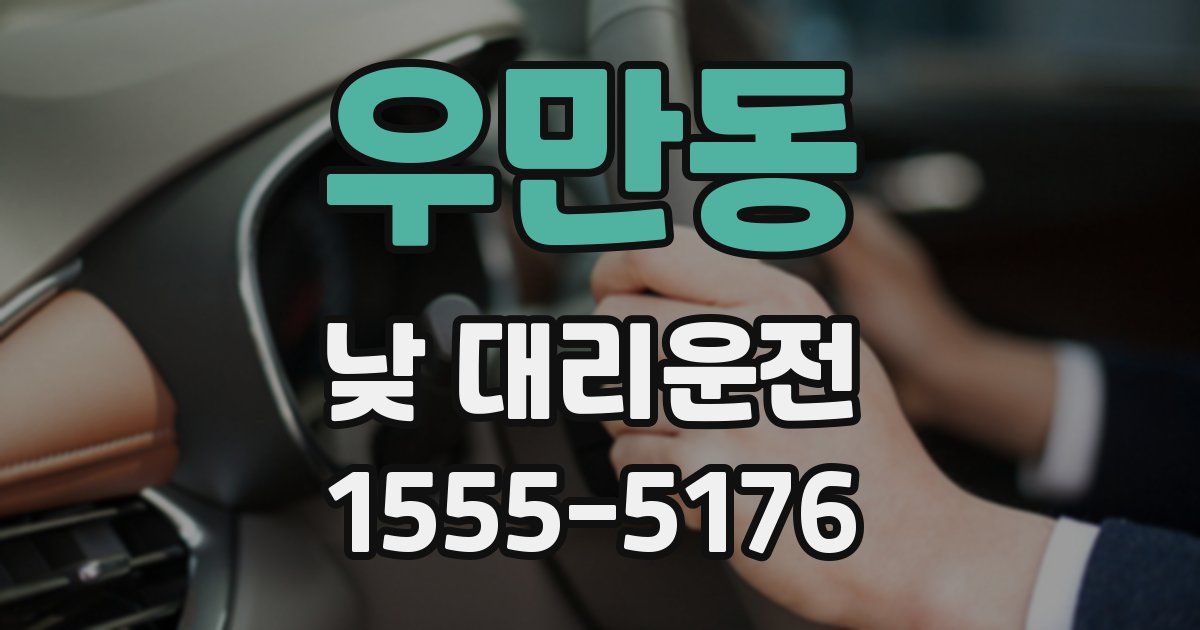 우만동 낮 대리운전
