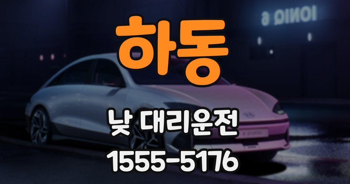 하동 낮 대리운전