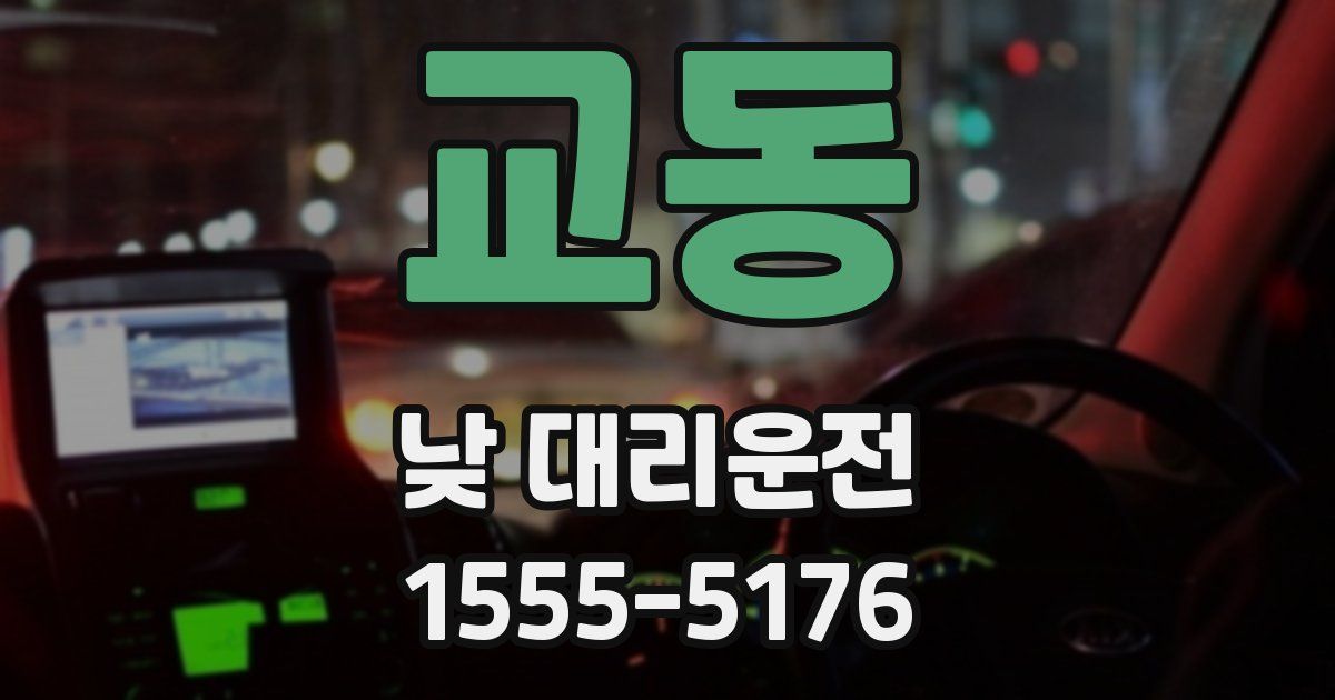 교동 낮 대리운전