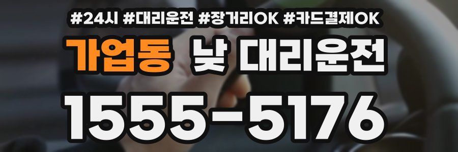가업동 낮 대리운전