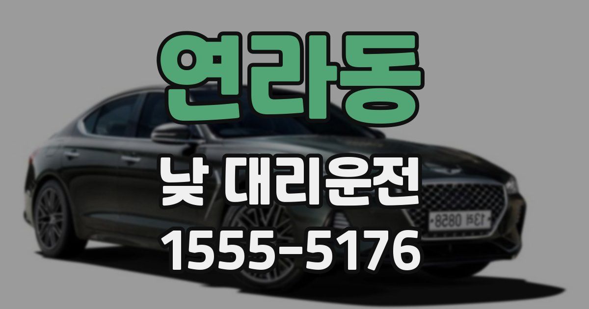 연라동 낮 대리운전