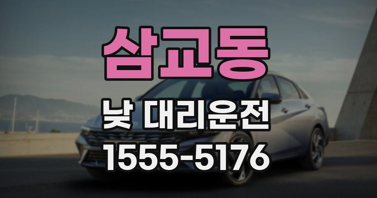 삼교동 낮 대리운전