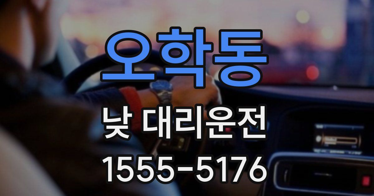 오학동 낮 대리운전