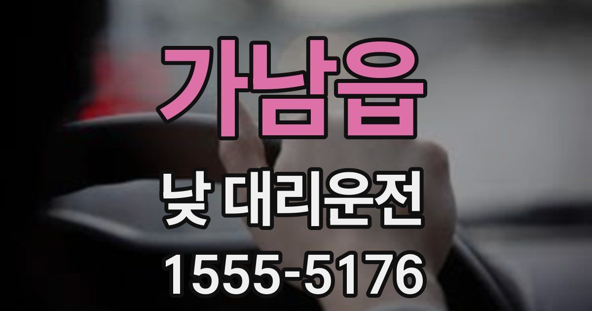 가남읍 낮 대리운전