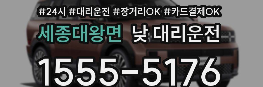 세종대왕면 낮 대리운전