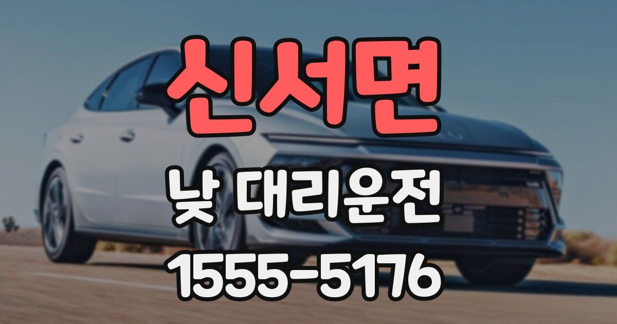 신서면 낮 대리운전