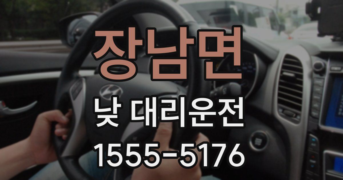 장남면 낮 대리운전