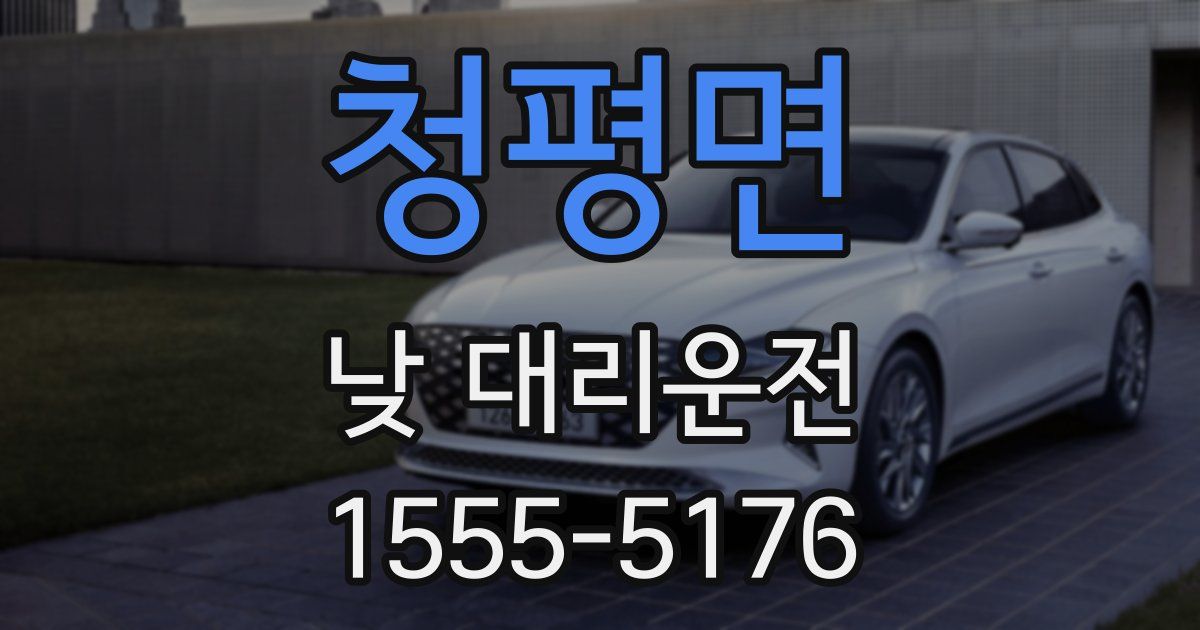 청평면 낮 대리운전