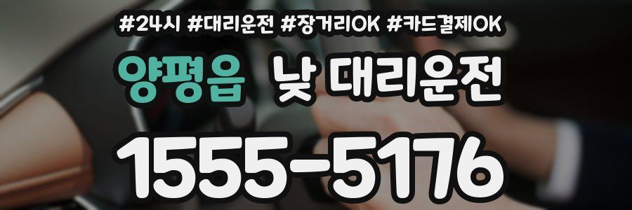양평읍 낮 대리운전
