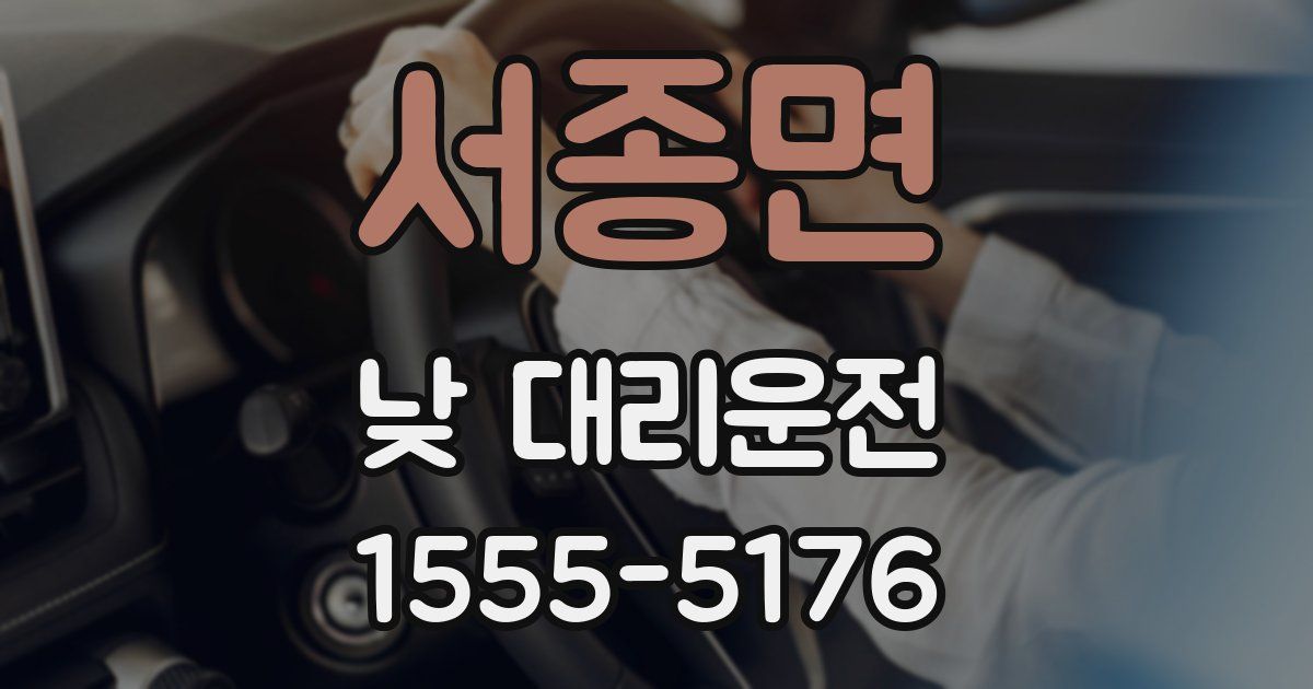 서종면 낮 대리운전