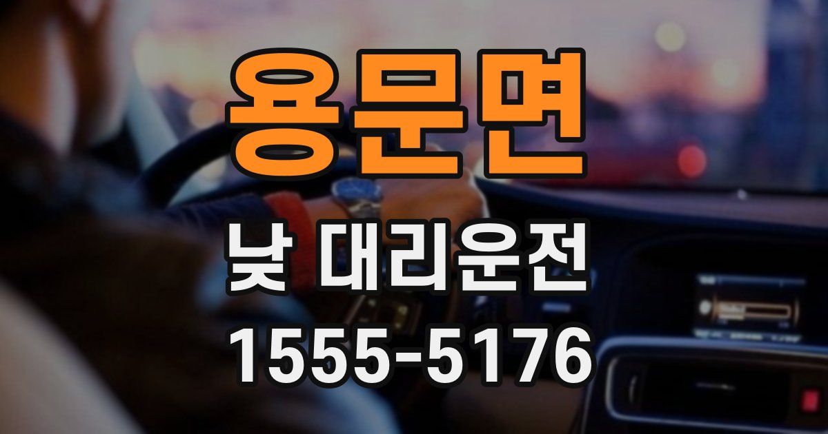 용문면 낮 대리운전