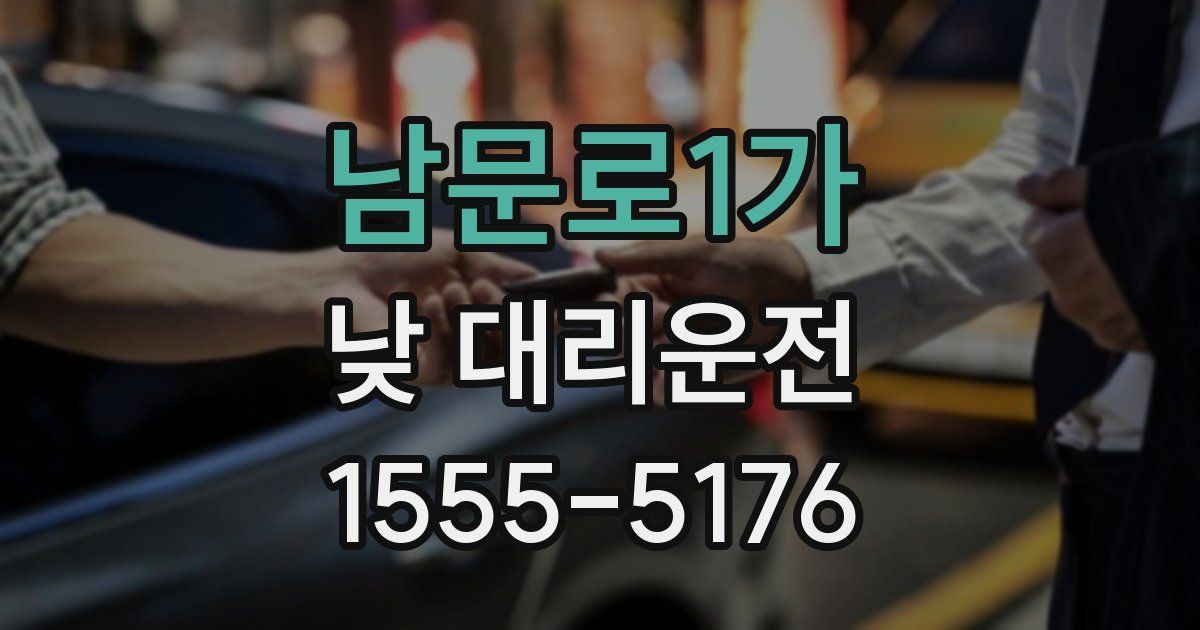 남문로1가 낮 대리운전