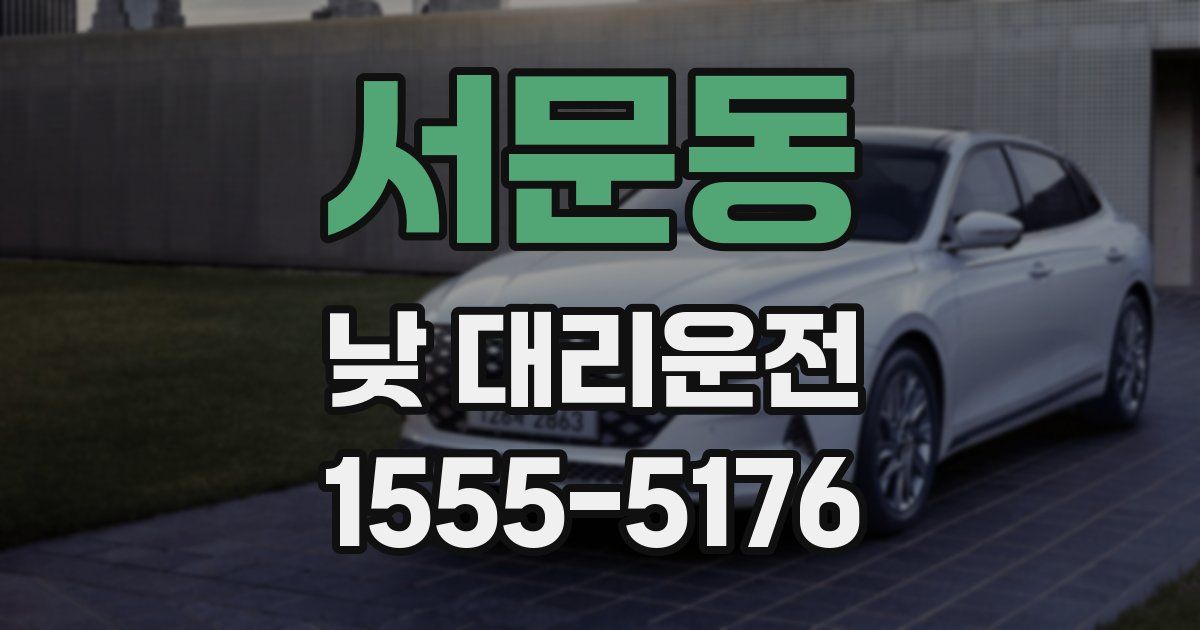 서문동 낮 대리운전