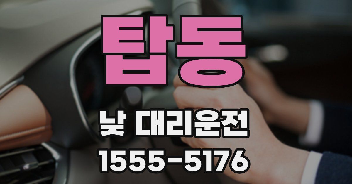 탑동 낮 대리운전