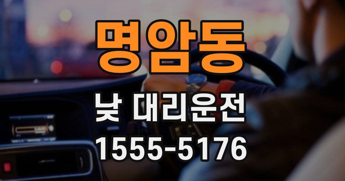 명암동 낮 대리운전