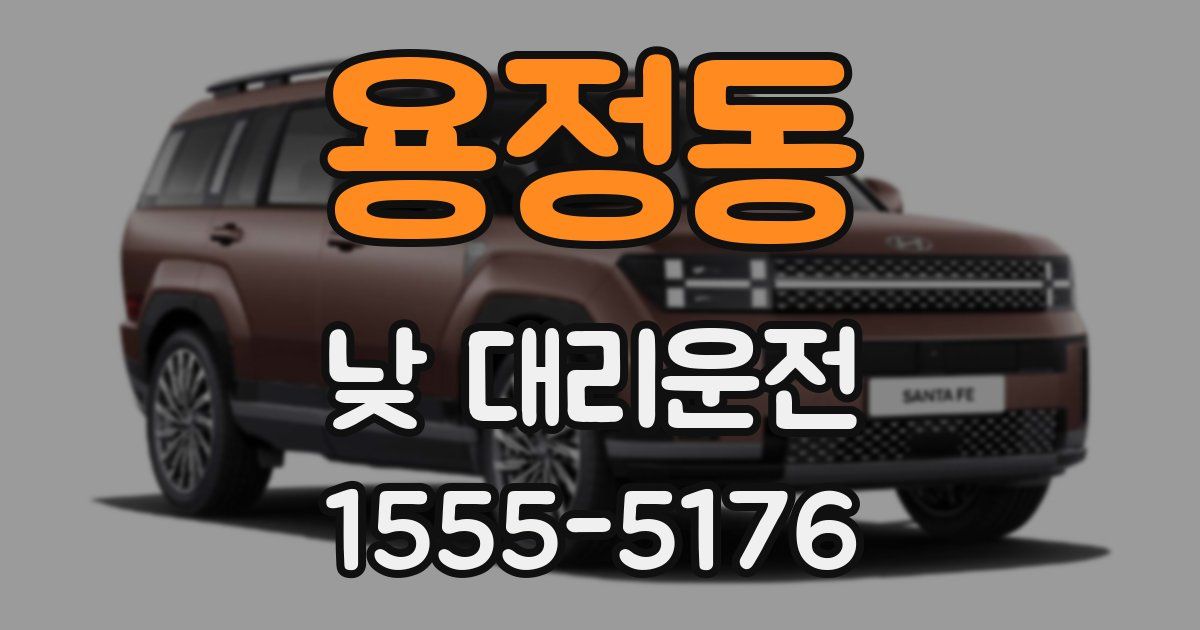 용정동 낮 대리운전