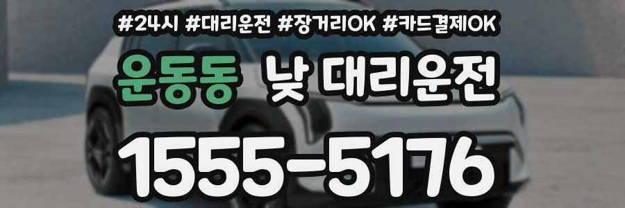 운동동 낮 대리운전