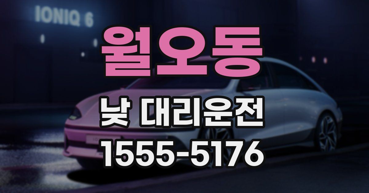 월오동 낮 대리운전