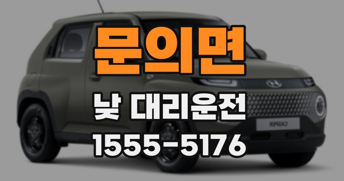 문의면 낮 대리운전