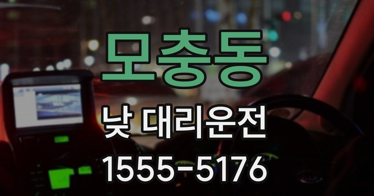 모충동 낮 대리운전