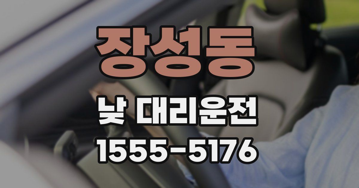 장성동 낮 대리운전