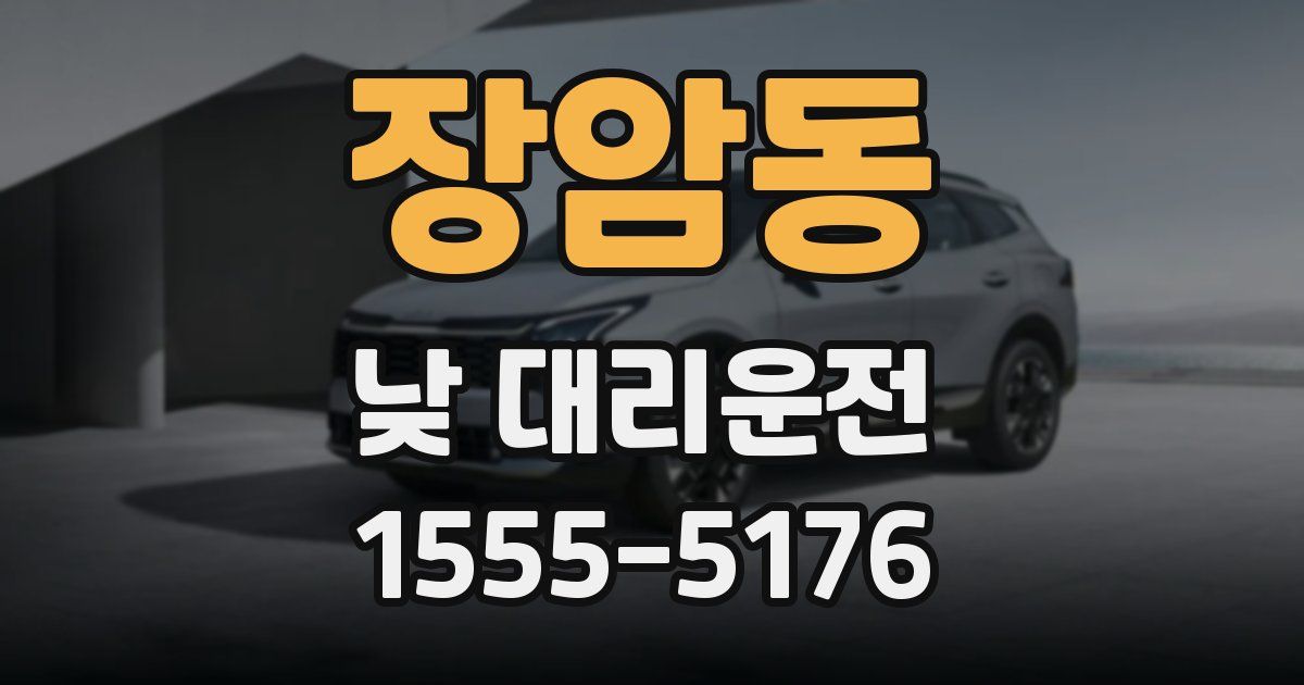 장암동 낮 대리운전