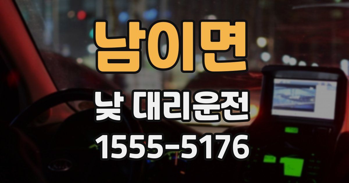 남이면 낮 대리운전