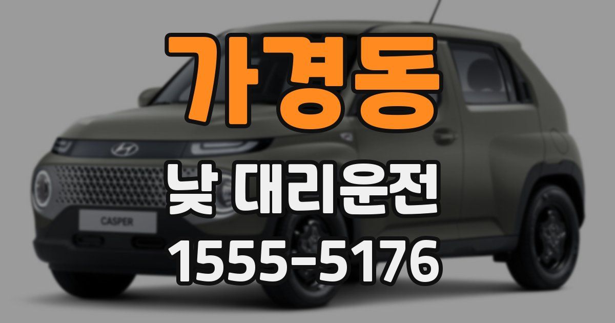 가경동 낮 대리운전