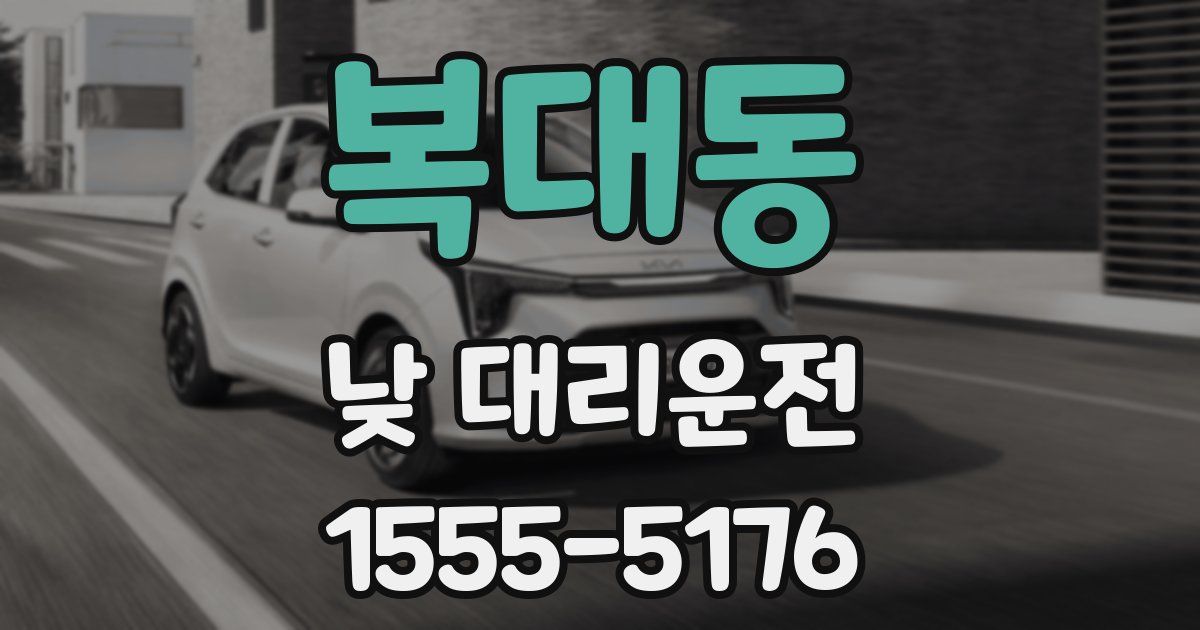 복대동 낮 대리운전