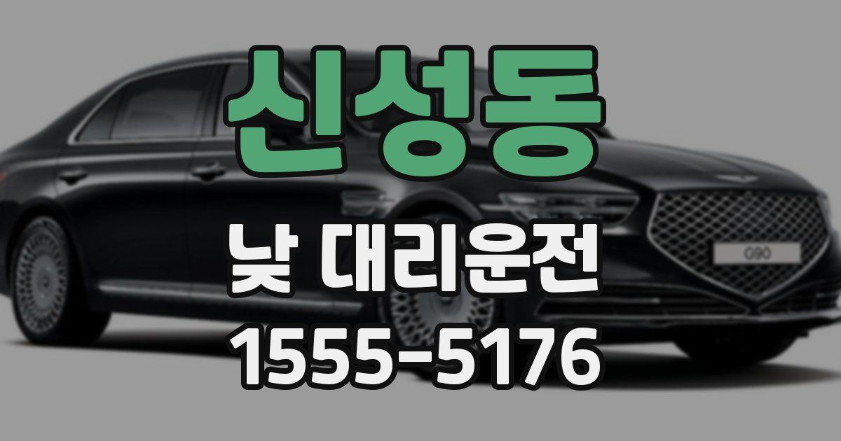 신성동 낮 대리운전