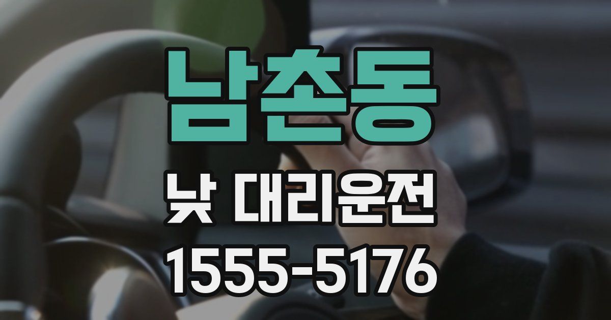 남촌동 낮 대리운전
