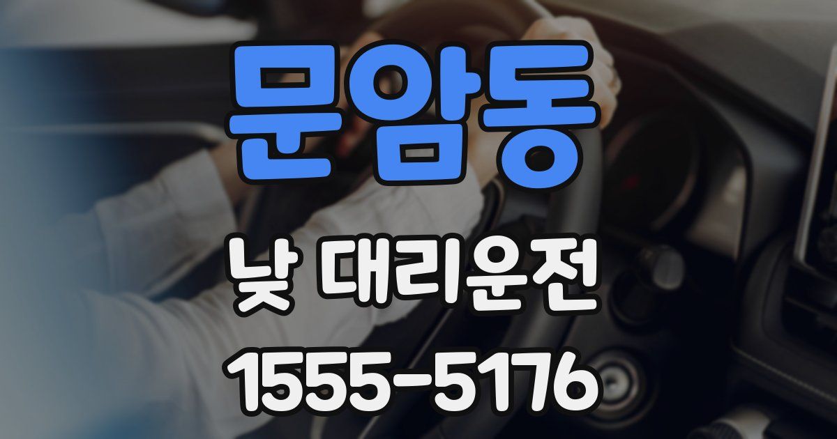 문암동 낮 대리운전