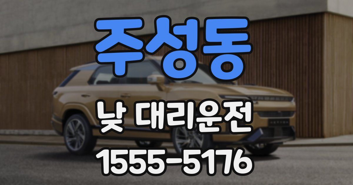 주성동 낮 대리운전