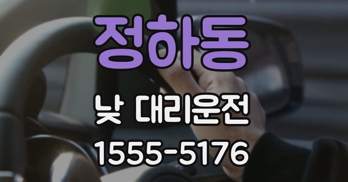 정하동 낮 대리운전
