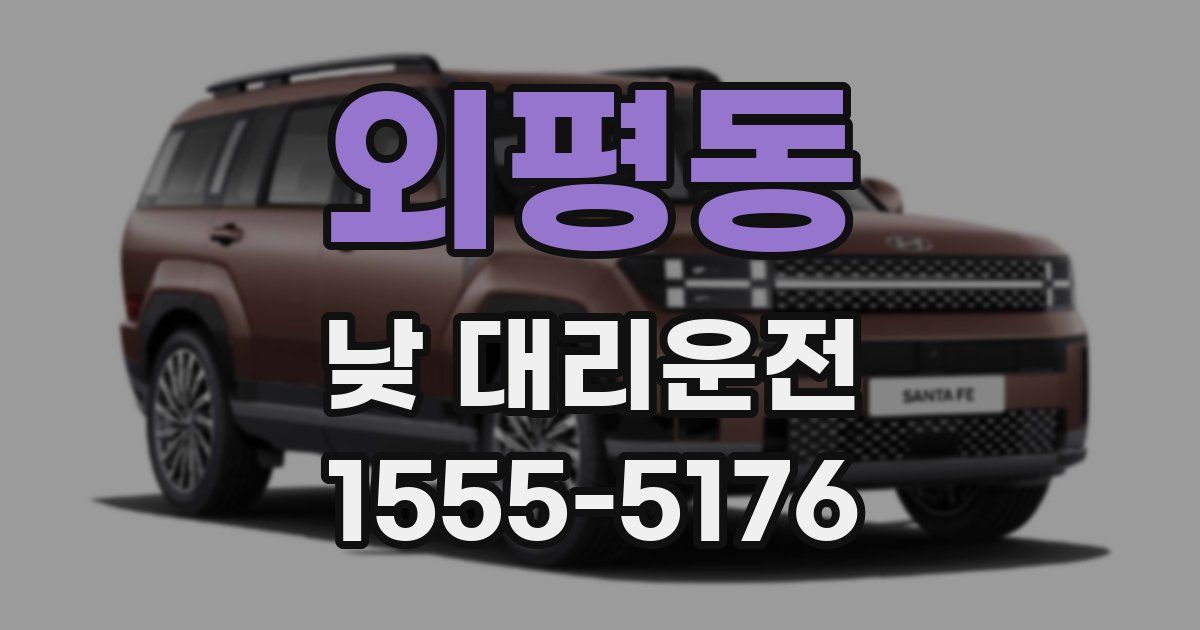 외평동 낮 대리운전