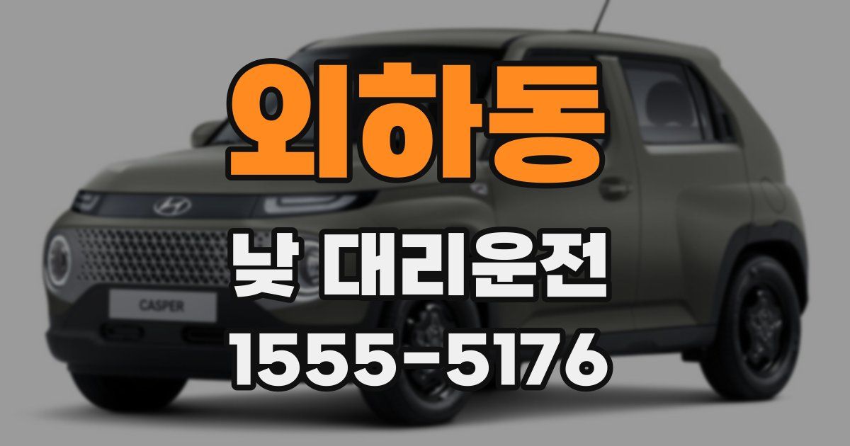 외하동 낮 대리운전