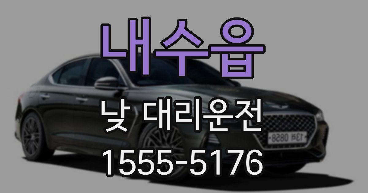 내수읍 낮 대리운전